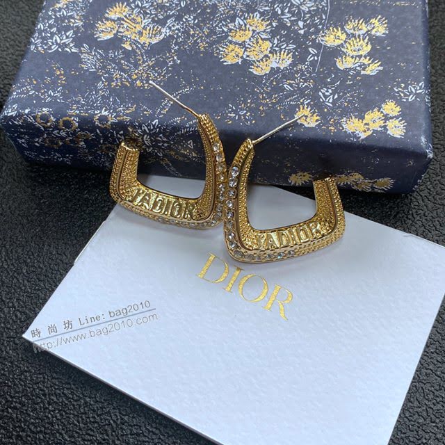 Dior飾品 迪奧經典熱銷款925銀針jadior字母復古金色耳釘耳環  zgd1462